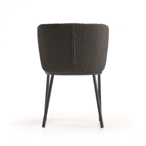 CC3000J01 4 500x500 - Ciselia Boucle Dining Chair - Black