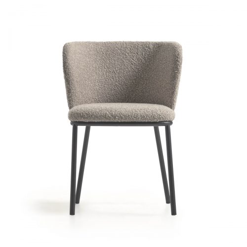 CC3000J14 4 500x500 - Ciselia Boucle Dining Chair - Grey