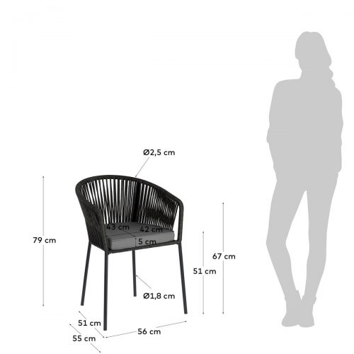 CC5117J01 9 500x500 - Yanet Dining Chair - Dark Grey