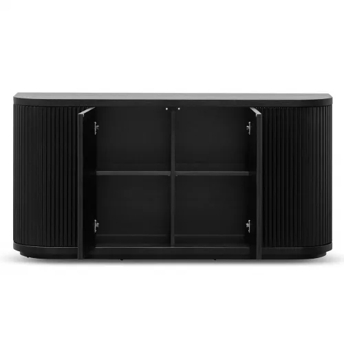DT6981 DW 1.6m Veneer Top Buffet Unit Full Black 3 1600x 500x500 - Costa Black Sideboard