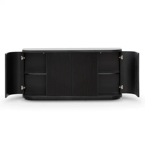 DT6981 DW 1.6m Veneer Top Buffet Unit Full Black 4 1600x 500x500 - Costa Black Sideboard
