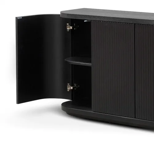 DT6981 DW 1.6m Veneer Top Buffet Unit Full Black 5 1600x 500x500 - Costa Black Sideboard