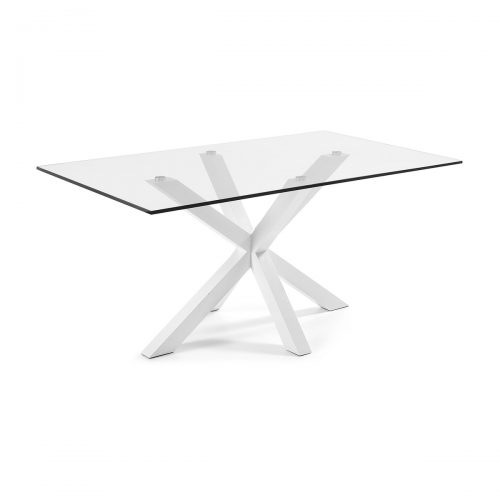 CC0388C07 0 500x500 - Arya 1500x900 Dining Table Glass Top - White Base
