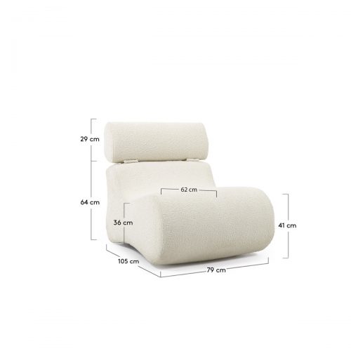 S442J33 9 500x500 - Club Chair - White Boucle