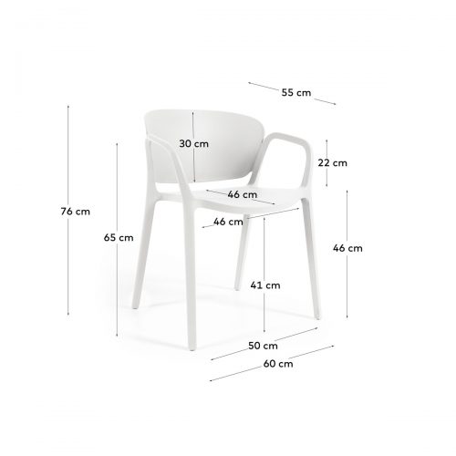 CC6094S05 9 500x500 - Ania Stackable Dining Chair - White