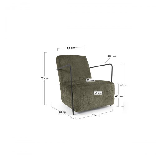 S564BG19 9 500x500 - Gamer Arm Chair - Green Chenille