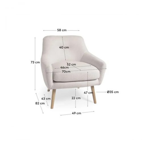 S808 10 PS33 9 500x500 - Candela Boucle Armchair - White