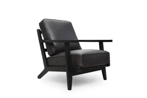 genoa chair 500x334 - Genoa Arm Chair - Black Vintage Leather