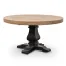 kara natural wooden round dining table black base DT6067 2 1100x 66x66 - Reva 90cm Round White Dining Table