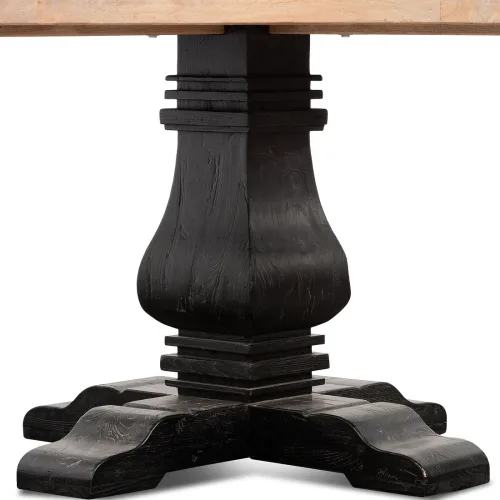 kara natural wooden round dining table black base DT6067 9 1100x 500x500 - Jason Black & Natural Wooden Round 1400 Table