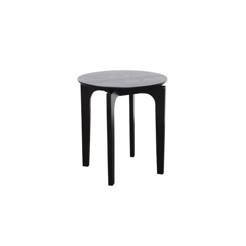 nordic 500 round lamp table black 500x500 - Nordic 500 Round Lamp Table Black