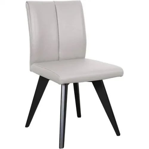 shopping 500x500 - Hendriks Dining Chair - Light Grey Leather/Black Frame