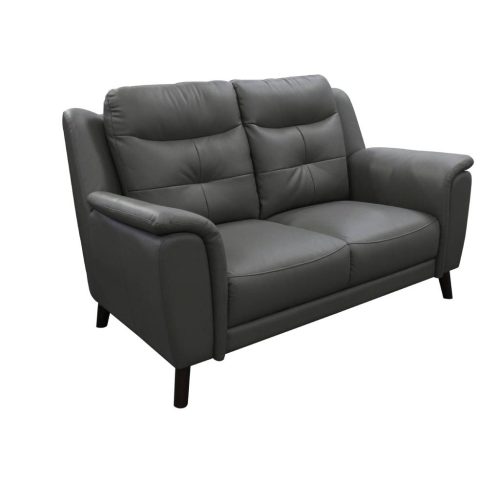 vo geor 03 1 500x500 - Georgia 2 Seater Leather Sofa - Gunmetal