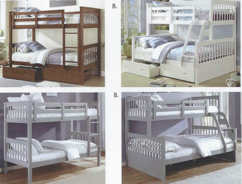 Brighton bunk bed all colours 500x380 - Brighton Single over Double Bunk Bed - Antique Oak