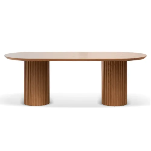 DT6706 CN 2.2M Wooden Dining Table Natural 1 860x 500x500 - Carol Column 2200 Dining Table - Natural