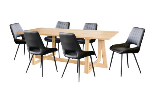 DANTE 2200 DININGwith chairs scaled 1 500x333 - Dante 2200 Dining Table - Messmate