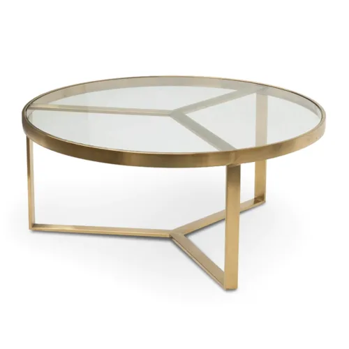 cf2427 bs 2 860x 500x500 - Harlow 90cm Coffee Table - Brushed Gold & Glass