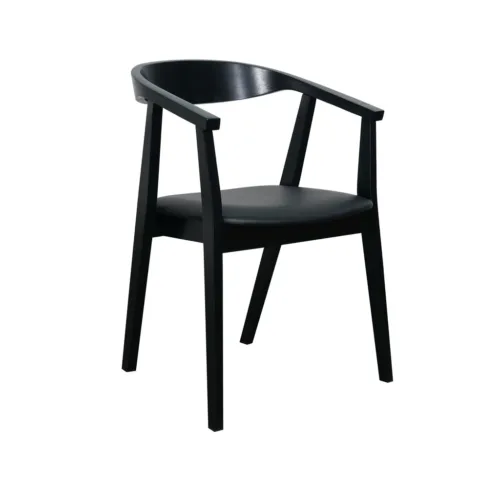 Sweden Chair black 500x500 - Sweden Dining Chair -Black Frame Black PU Seat