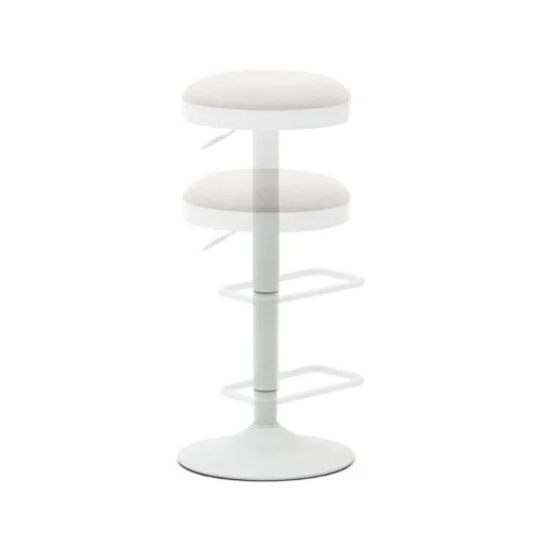 Zaib 3 500x502 - Zaib Stool - Beige/White