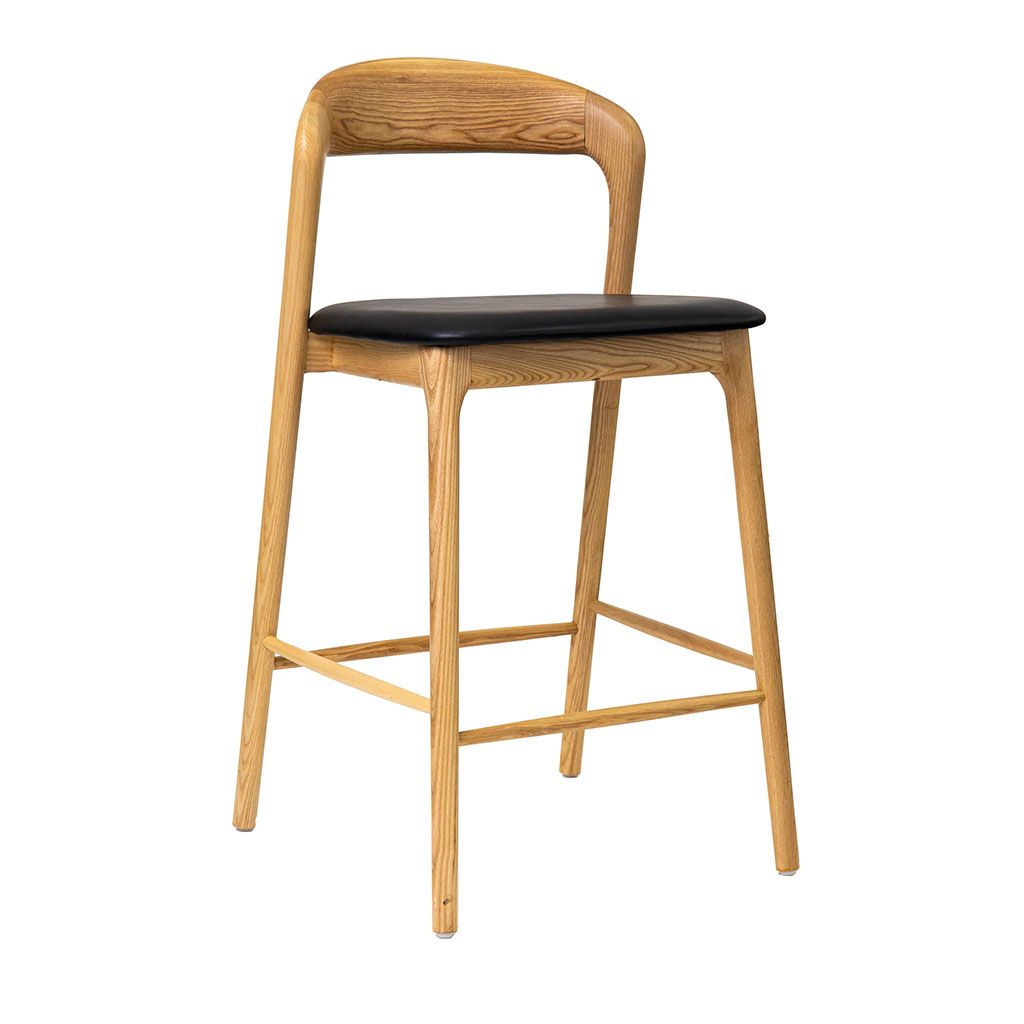 shannen stool oak side 2 - Shannen Bar Stool