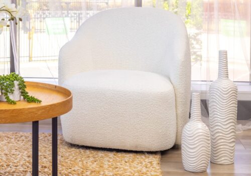 vol ibizb 02 2 500x351 - Ibiza Swivel Boucle Arm Chair White