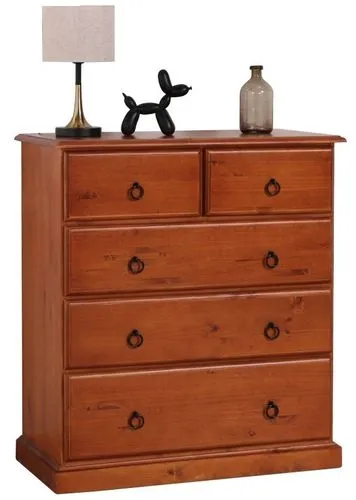 dawson 5 - Dawson 5 Drawer Tallboy - Antique Oak