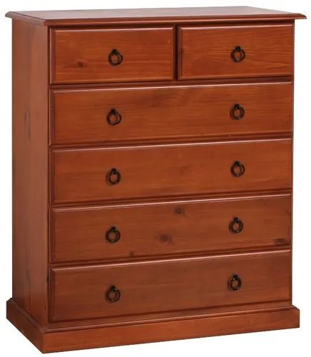 dawson - Dawson 6 Drawer Tallboy - Antique Oak