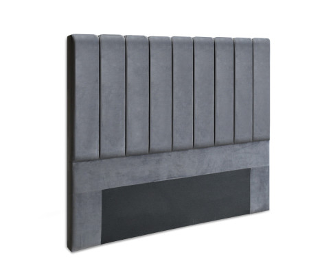 BED HEAD VELA D GY 00 - Sonya Grey Velvet Headboard- Double