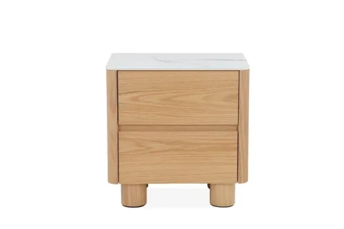 cleo bedside table 500x334 - Cleo 2 Drawer Bedside - Ceramic Top