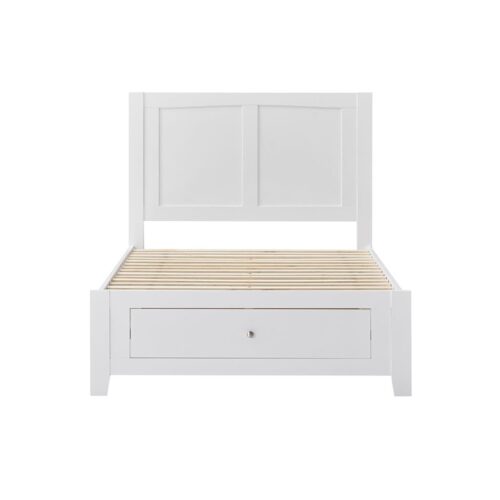 vhnb luna 01 2 500x500 - Luna King Single Bed With Drawer - White