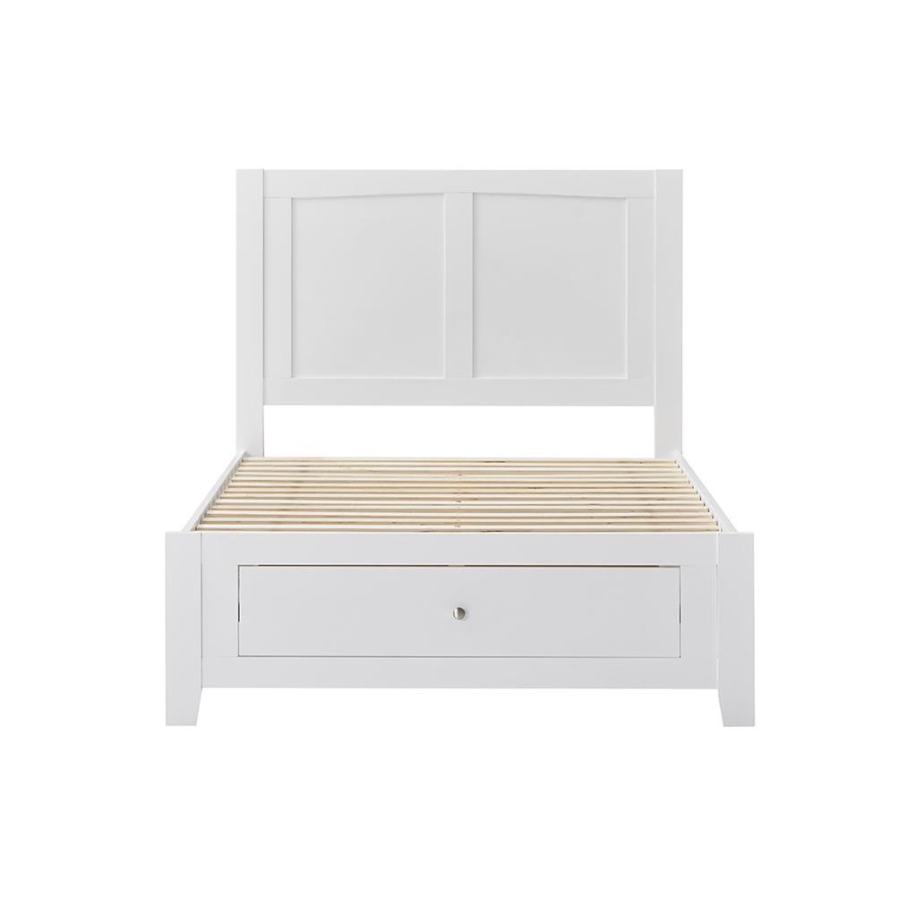 vhnb luna 01 2 - Luna King Single Bed With Drawer - White