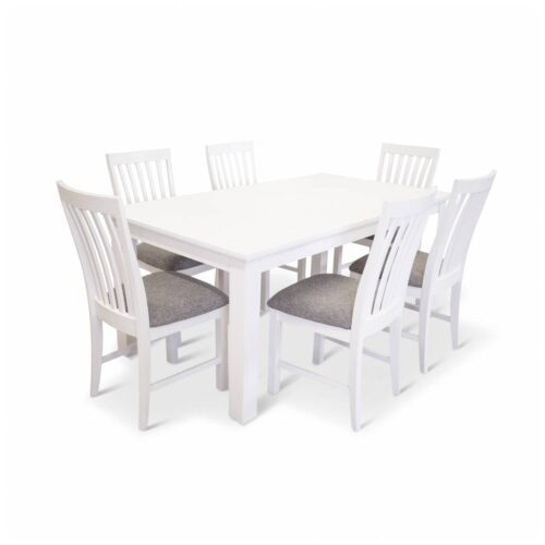 vo coas 7pc kit 1 500x500 - Coastal 1800 Dining Set With 6 Chairs - Brushed White