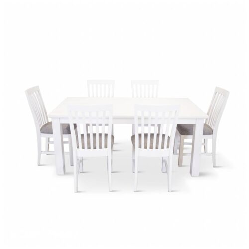 vo coas 7pc kit 2 500x500 - Coastal 1800 Dining Set With 6 Chairs - Brushed White