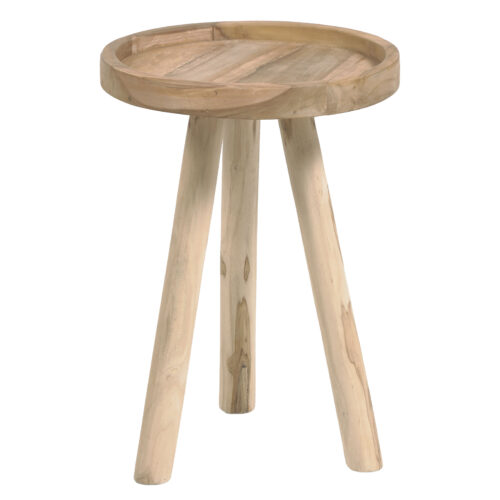 GlendaRecycledTeakWoodSideTable 500x500 - Glenda Round Side Table