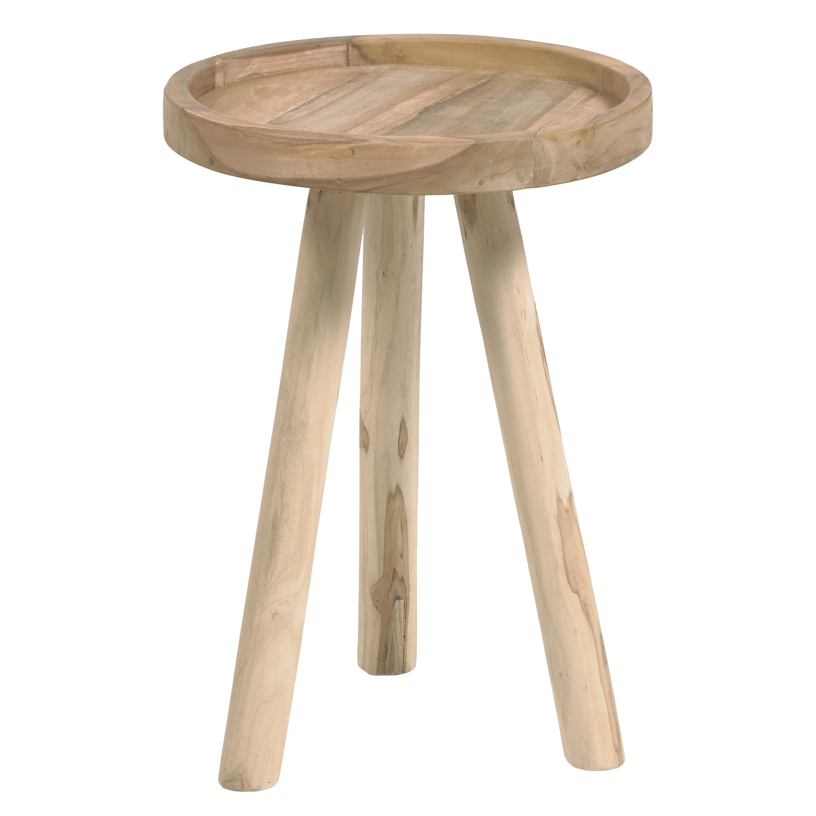 GlendaRecycledTeakWoodSideTable - Glenda Round Side Table