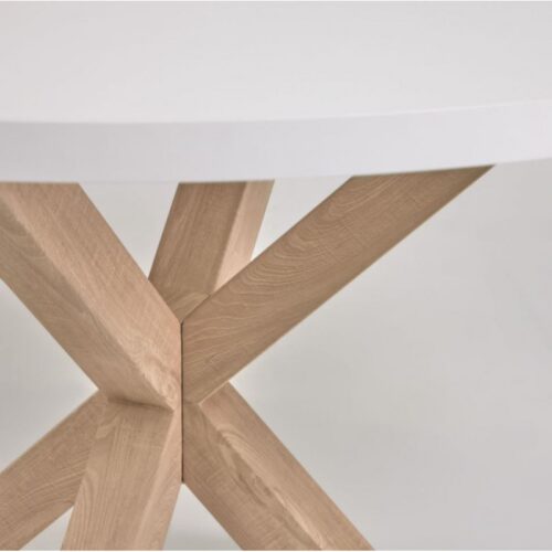 arya white top 2 500x500 - Arya Round 120 Dining Table - White Top/Natural Base