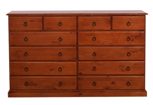 Dawson 12 Drw Tallboy 500x343 - Dawson 12 Drawer Tallboy - Antique Oak