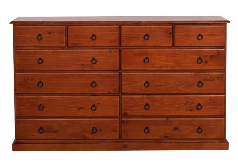 Dawson 12 Drw Tallboy - Dawson 12 Drawer Tallboy - Antique Oak