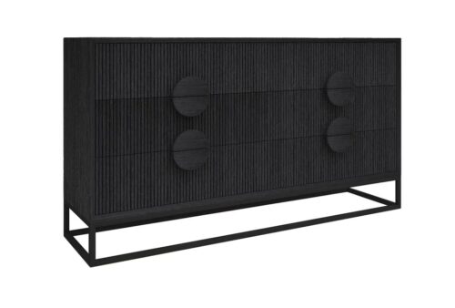 Noah 6 Drawer Dreeser Base 500x338 - Noah 6 Drawer Dresser - Black