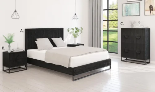 noahbedroom 500x298 - Noah Queen Bed Frame - Black