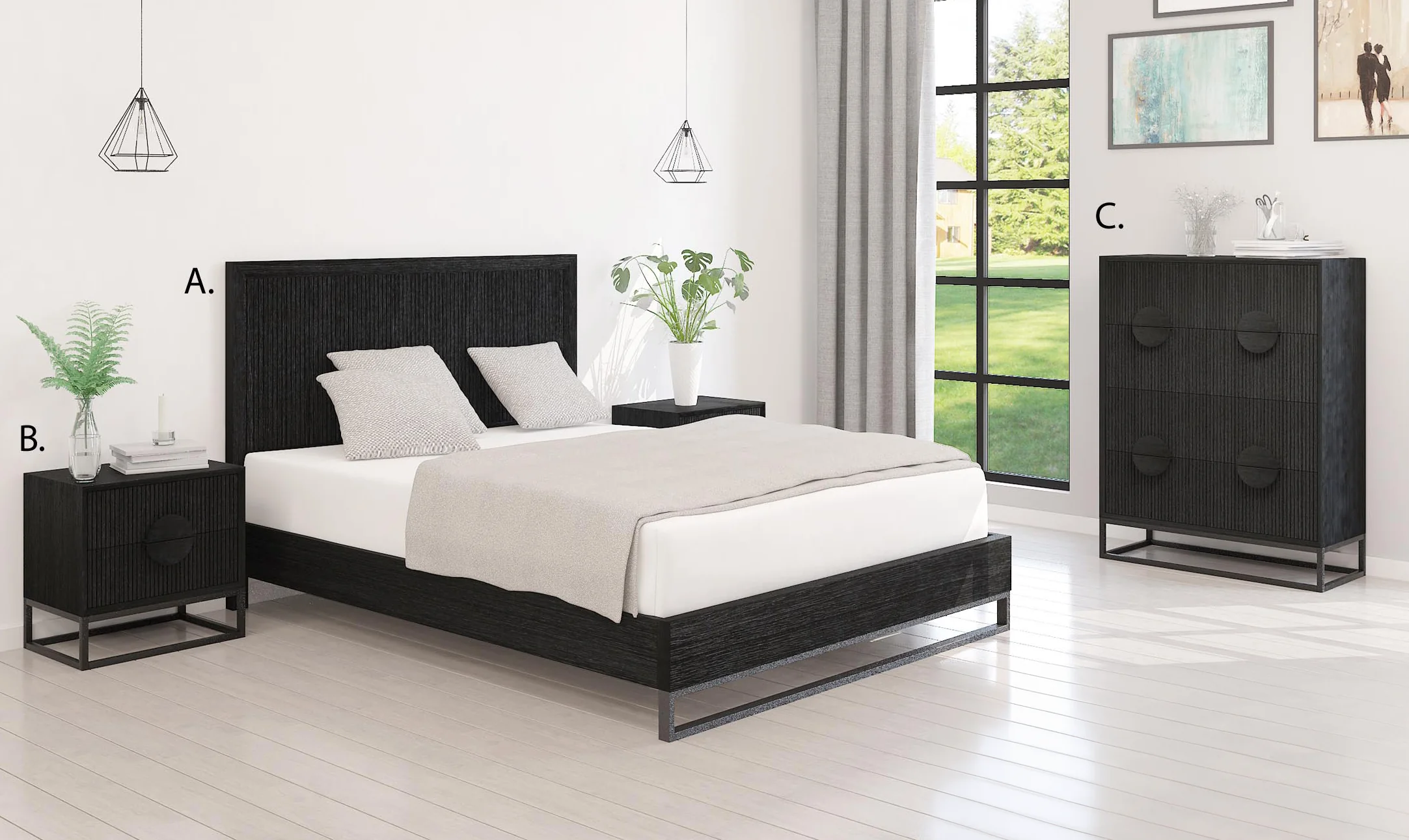 noahbedroom - Noah Queen Bed Frame - Black