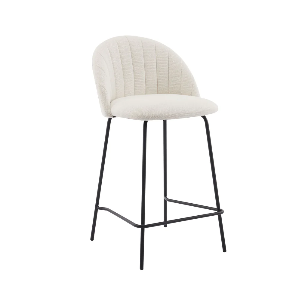 Kudu bar stool ivory front 1024x1024 - Kudu Bar Stool - Ivory