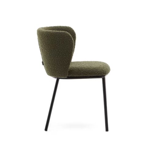 C0100188JJ06 1 500x500 - Ciselia Boucle Dining Chair - Green
