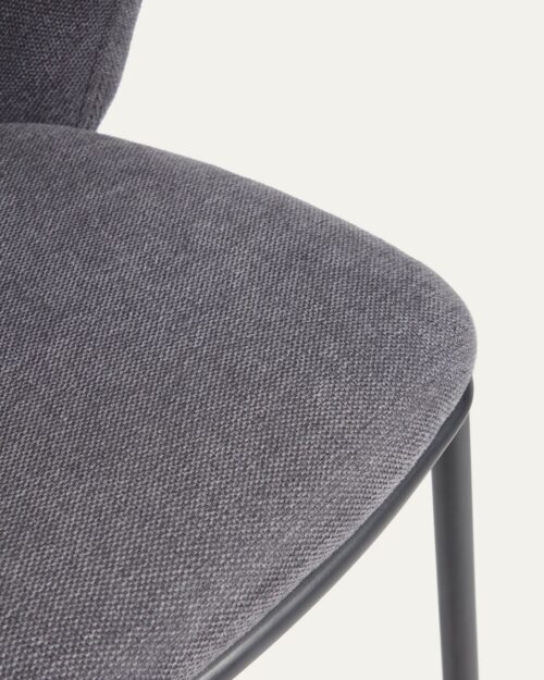 CC3000KY15 82 500x625 - Ciselia Chenille Dining Chair - Dark Grey