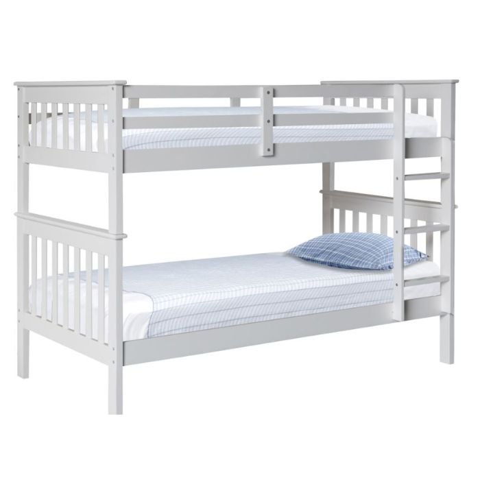 Retro single over single bunk - Retro Single over Single Bunk Bed - White