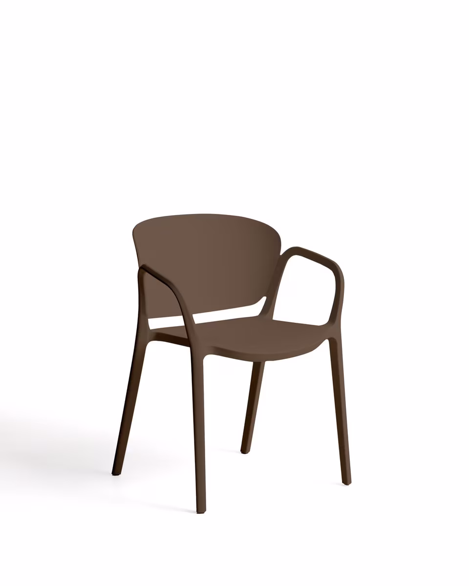brown - Ania Stackable Dining Chair - Brown